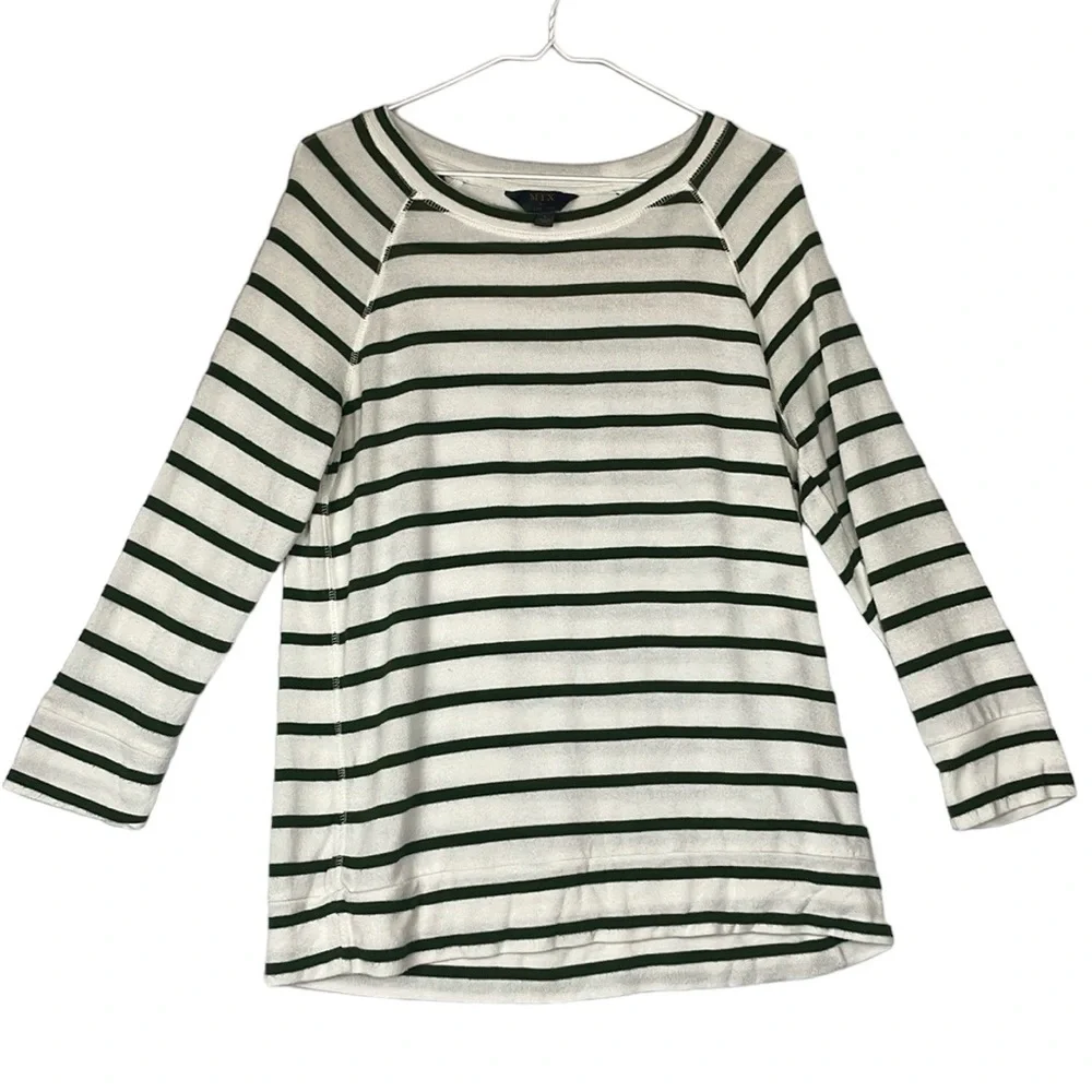 Mix by 41 Hawthorn green and white stripe sweater